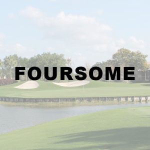 Foursome Words on a Over over a Golf Course