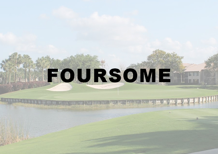 Foursome Words on a Over over a Golf Course