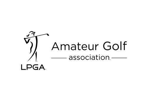 Amature Golf Association in Black on a White Background