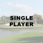 Single Player Words on a Over over a Golf Course