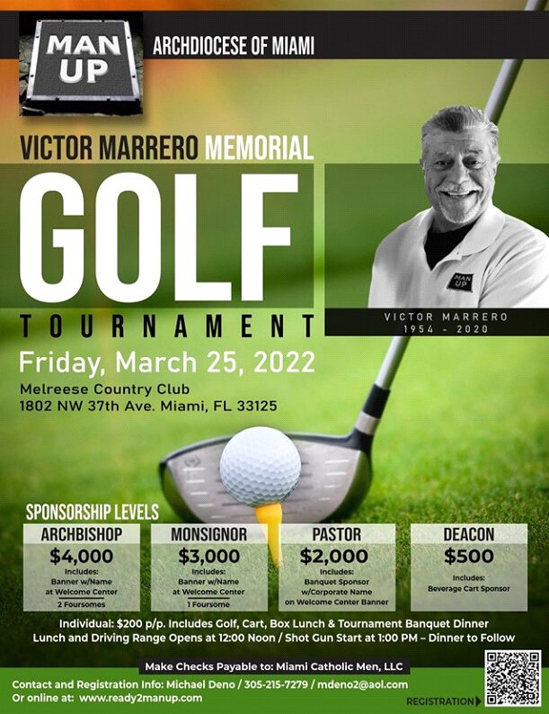 Man Up Golf Tournament Golf Event Poster