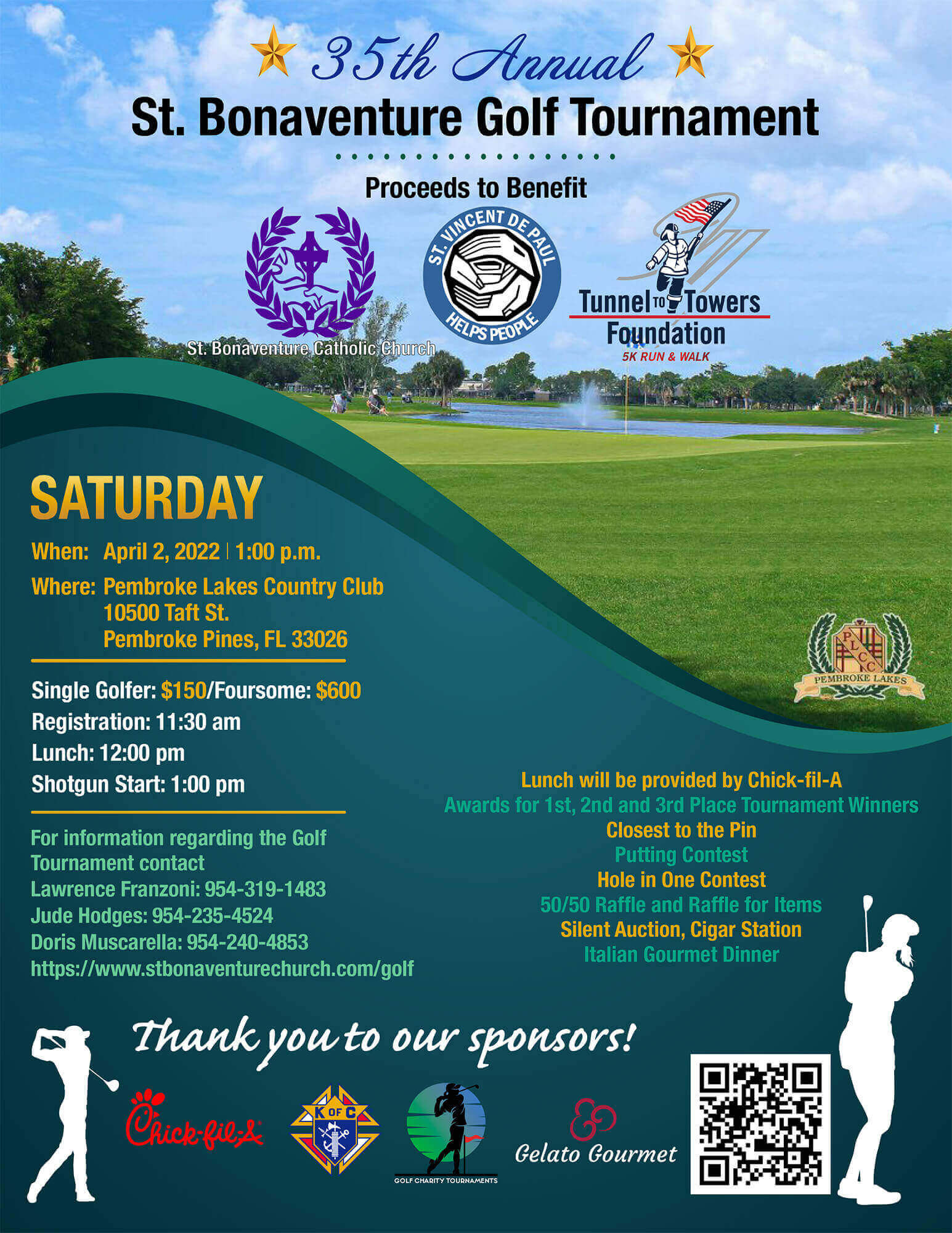 St Bonaventure Golf Tournament Event Flyer